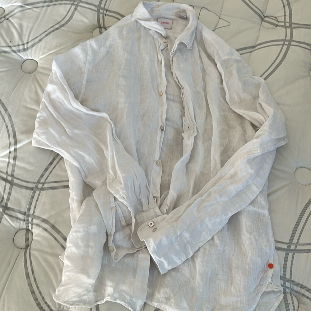 Men’s linen shirt white SWIMS